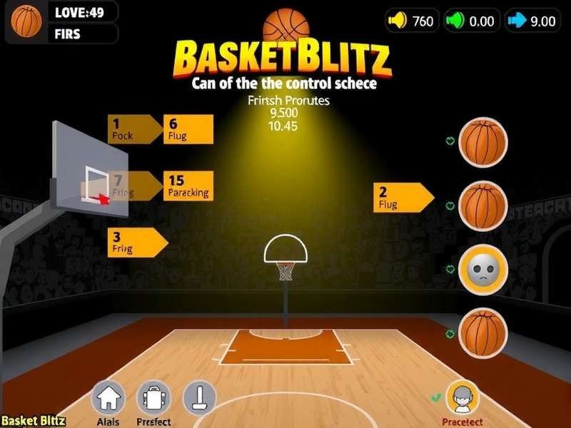 Intuitive touch controls for basketball action Basket Blitz control scheme