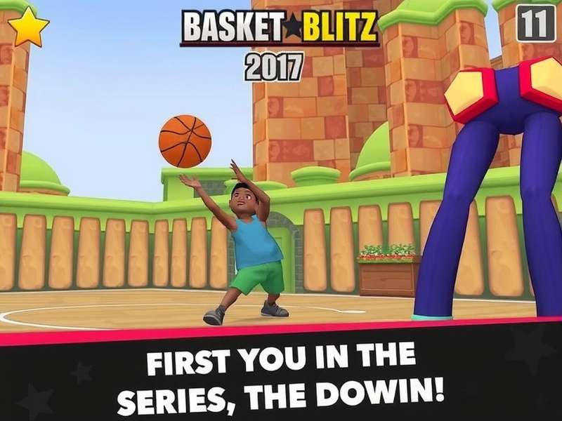 Intense basketball action in Basket Blitz Basket Blitz Gameplay Screenshot